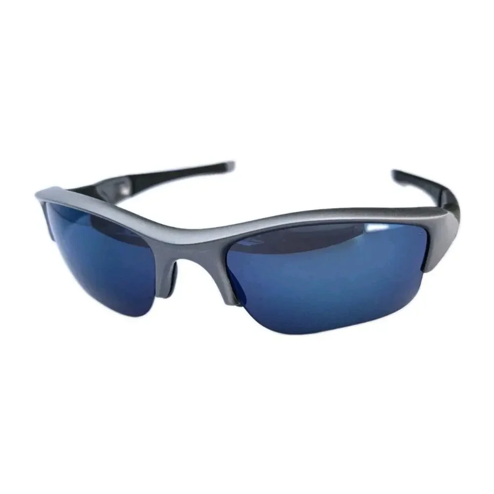 Oakley Vintage FLAK Jacket 2.0 XLJ Sunglasses UV Drk Gry/Blue Polarized Ice Lens